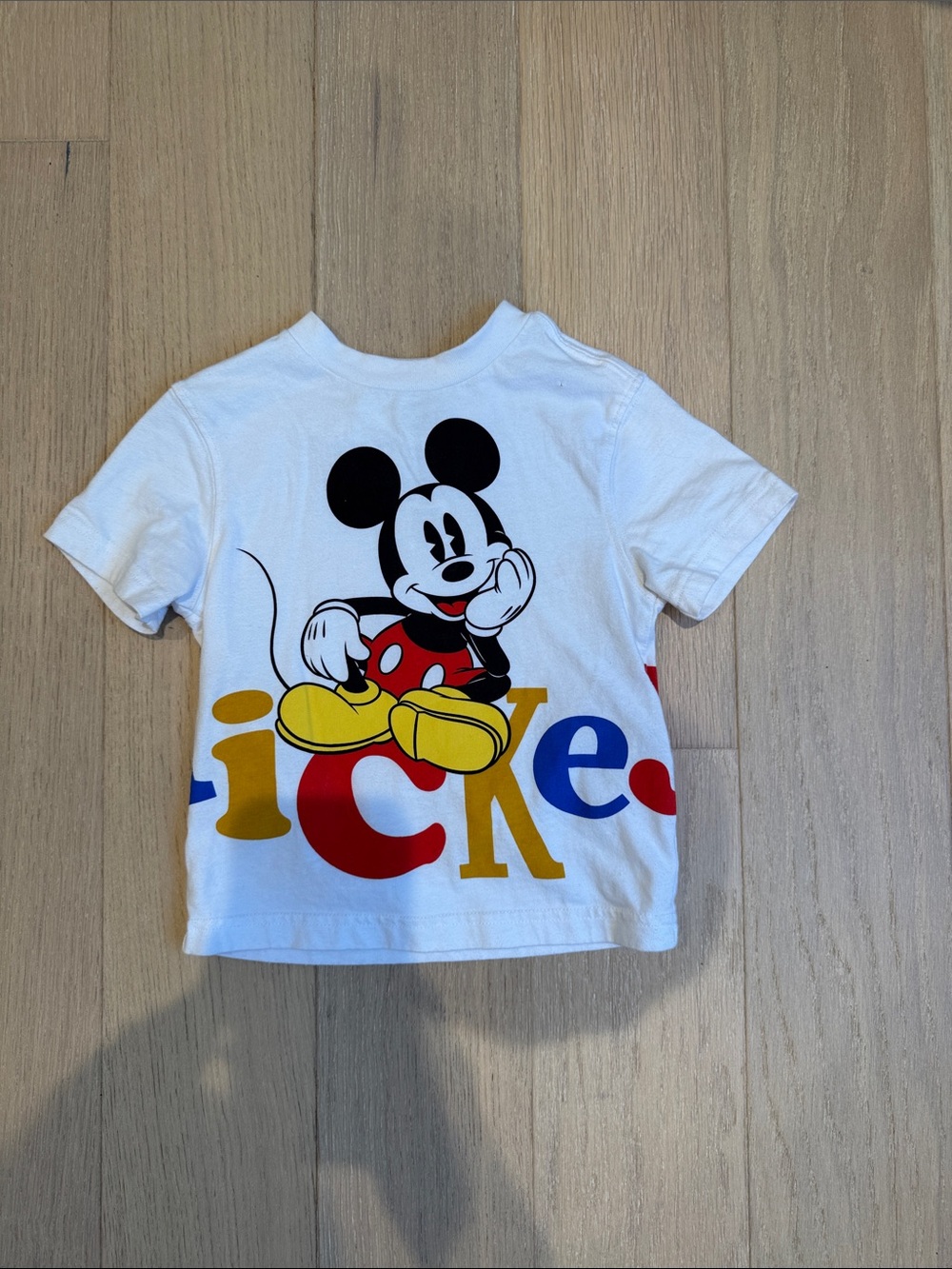Disney Mickey Mouse White Kids Graphic Tee